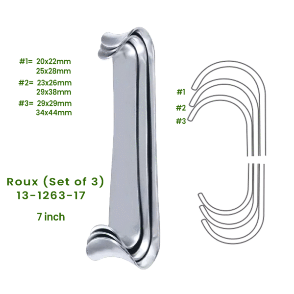 13-1263-17-Roux-Set-of-3-Hand-Retractors.png Roux Set of 3 Hand Retractors