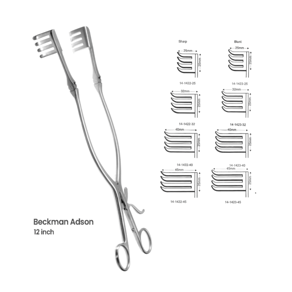 14-1422-25-Beckman-Adson-Self-Retaining-Retractors-–-Sharp-Blunt-Variations.png Beckman Adson Self-Retaining Retractors – Sharp & Blunt Variations