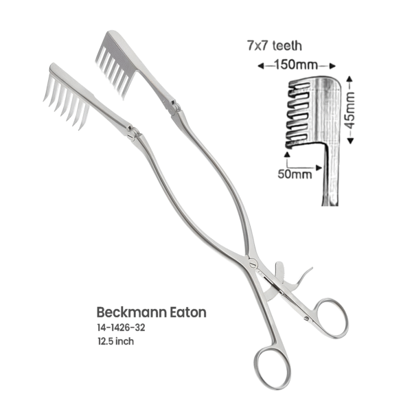 Beckman Eaton Self-Retaining Retractor – 12.5 Inch (7x7 Teeth)