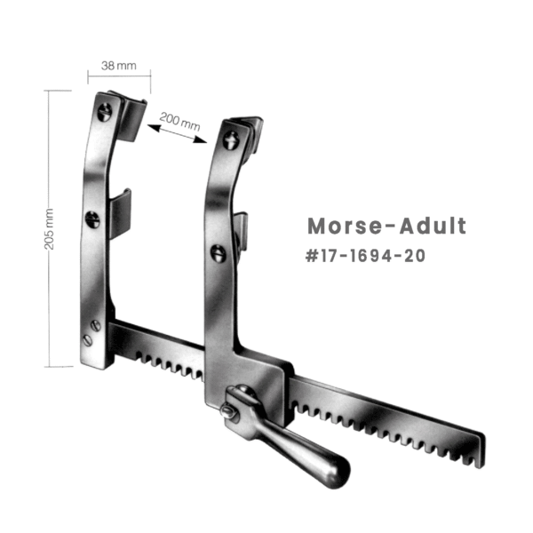 17-1694-20-Morse-Adult-Rib-Spreader-–-Durable-Stainless-Steel-Thoracic-Retractor.png Morse Adult Rib Spreader – Durable Stainless Steel Thoracic Retractor