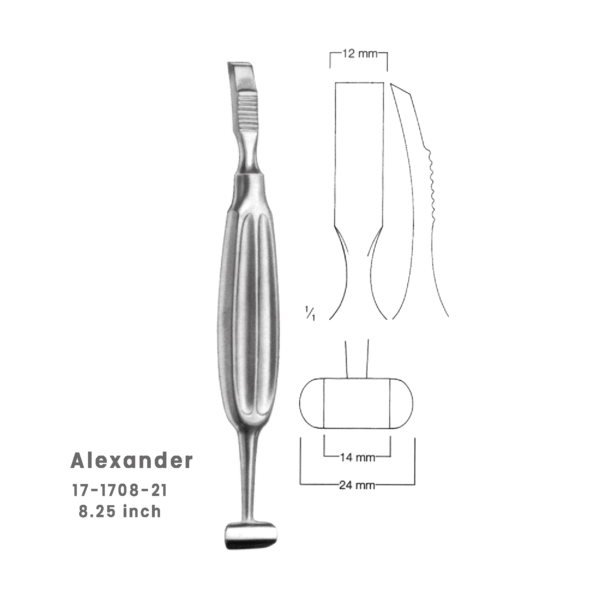 Alexander Rib Raspatory – 8.25-inch Surgical Thoracic Instrument