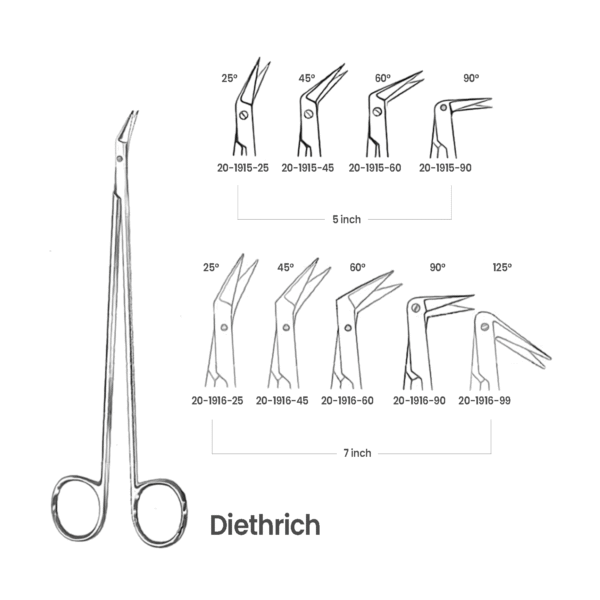 20-1915-25 Diethrich Vascular Scissors Diethrich Vascular Scissors
