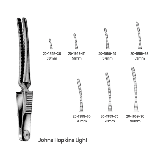 20-1959-38 Johns Hopkins Light Bulldog Clamp Johns Hopkins Light Bulldog Clamp
