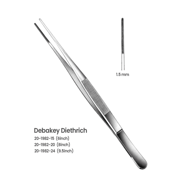 20-1982-15 Debakey-Diethrich Tissue Forceps Debakey-Diethrich Tissue Forceps