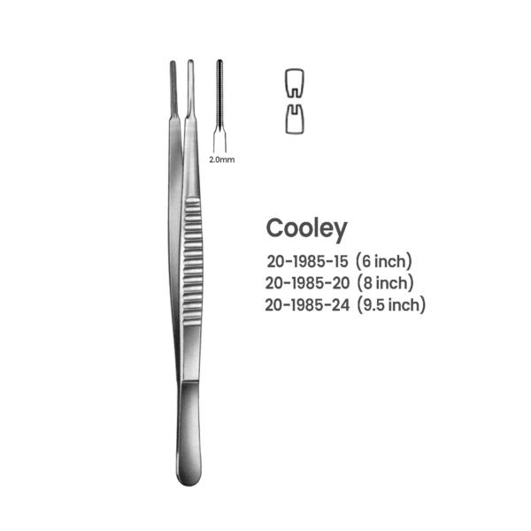 20-1985-15 Cooley Thoracic Tissue Forceps Cooley Thoracic Tissue Forceps