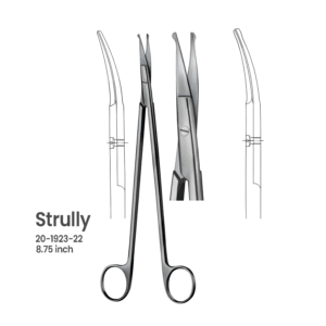 20-2001-22 Strully Dissecting Scissors (Metzenbaum Type) – Curved Blades – 8.75 Strully Dissecting Scissors – Curved Blades – 8.75"