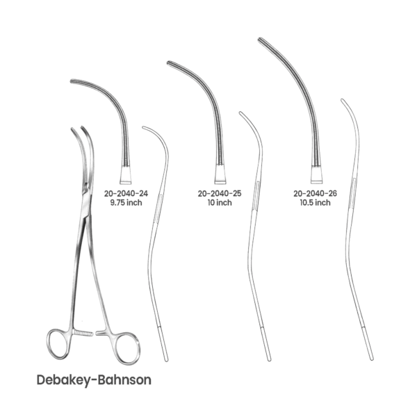 20-2040-24 DeBakey-Bahnson Atraumatic Aneurysm Clamps DeBakey-Bahnson Atraumatic Aneurysm Clamps