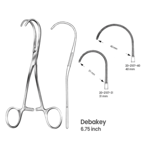 20-2107-31 DeBakey Atrauma Ligature Clamps DeBakey Atrauma Ligature Clamps