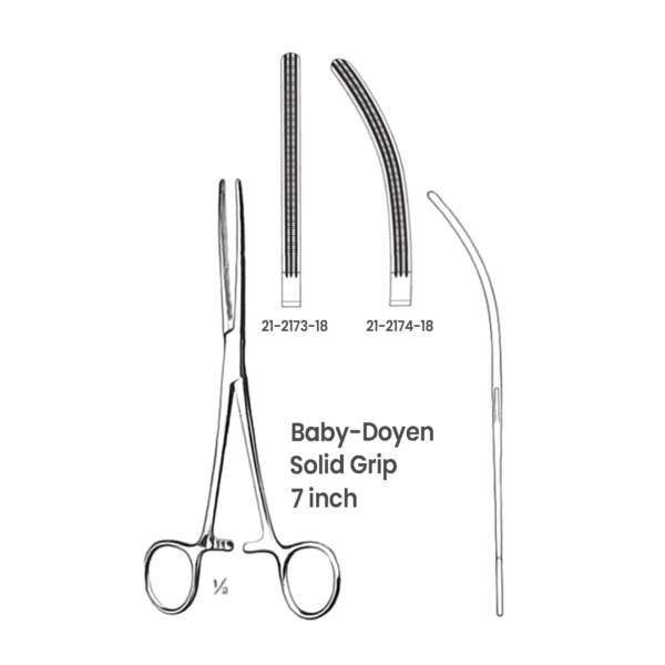 Baby-Doyen Solid Grip Intestinal Forceps – 7inch