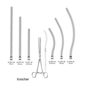 Kocher (Doyen) Intestinal Forceps – Straight & Curved