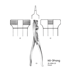 NS-3Prong Dental Extraction Forceps