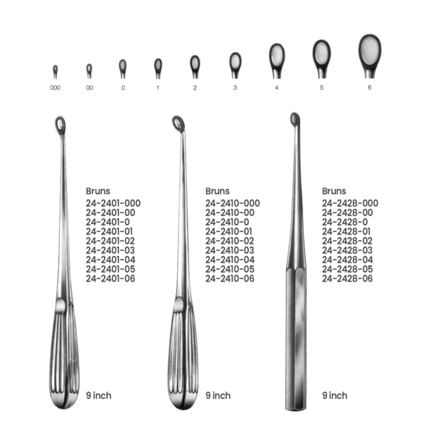 Bruns Bone Curettes