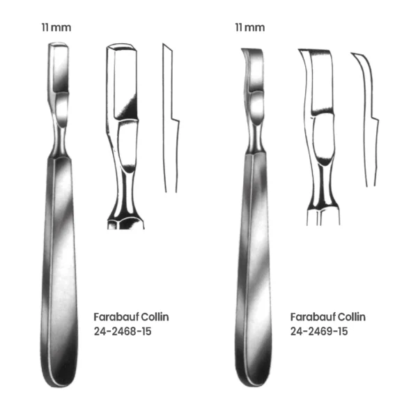 24-2468-15 Farabeuf Collin Periosteal Raspatory Farabeuf Collin Periosteal Raspatory