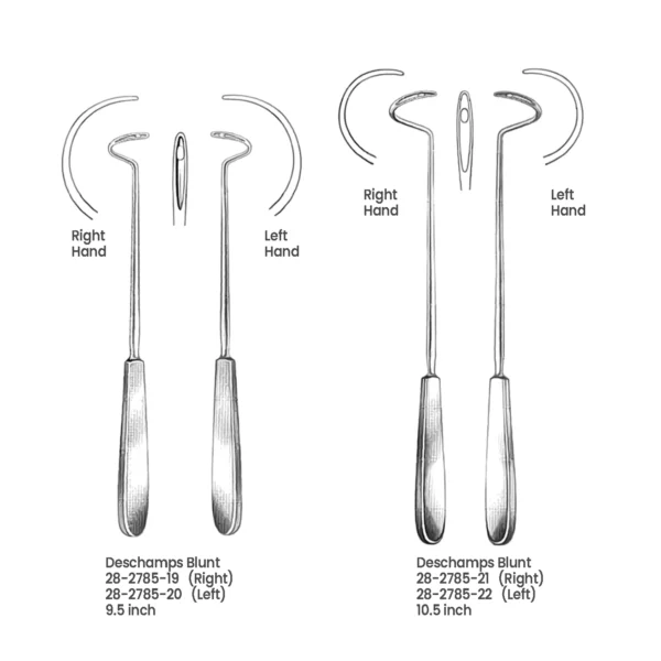 28-2785-19 Deschamps Blunt Ligature Needles Deschamps Blunt Ligature Needles