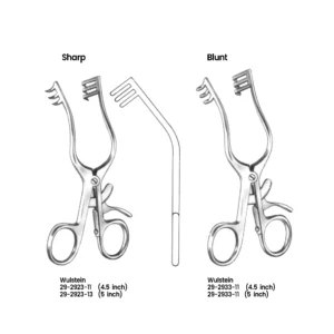29-2923-11 Wullstein Self-Retaining Retractors – Sharp & Blunt Prongs Wullstein Self-Retaining Retractors – Sharp & Blunt Prongs