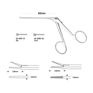 29-2991-01 Micro Ear Forceps – Straight & Curved Micro Ear Forceps – Straight & Curved
