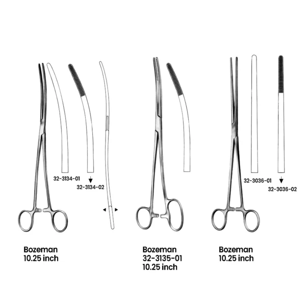 Bozeman Uterine Dressing & Packing Forceps