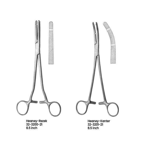 32-3200-21 Heaney-Rezek & Heaney-Kanter Hysterectomy Forceps Heaney-Rezek & Heaney-Kanter Hysterectomy Forceps