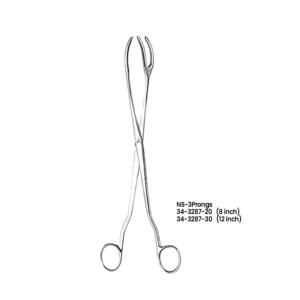NS - 3 Prongs Sterilizing Forceps (8" & 12")